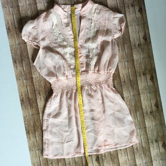 Candie's Light Blush Pink Blouse Small - Picture 8 of 8